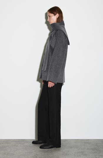 ジャケット・アウター scarf docking drape coat Scarf Coat In Drapey Wool Blend For Women | J.Crew