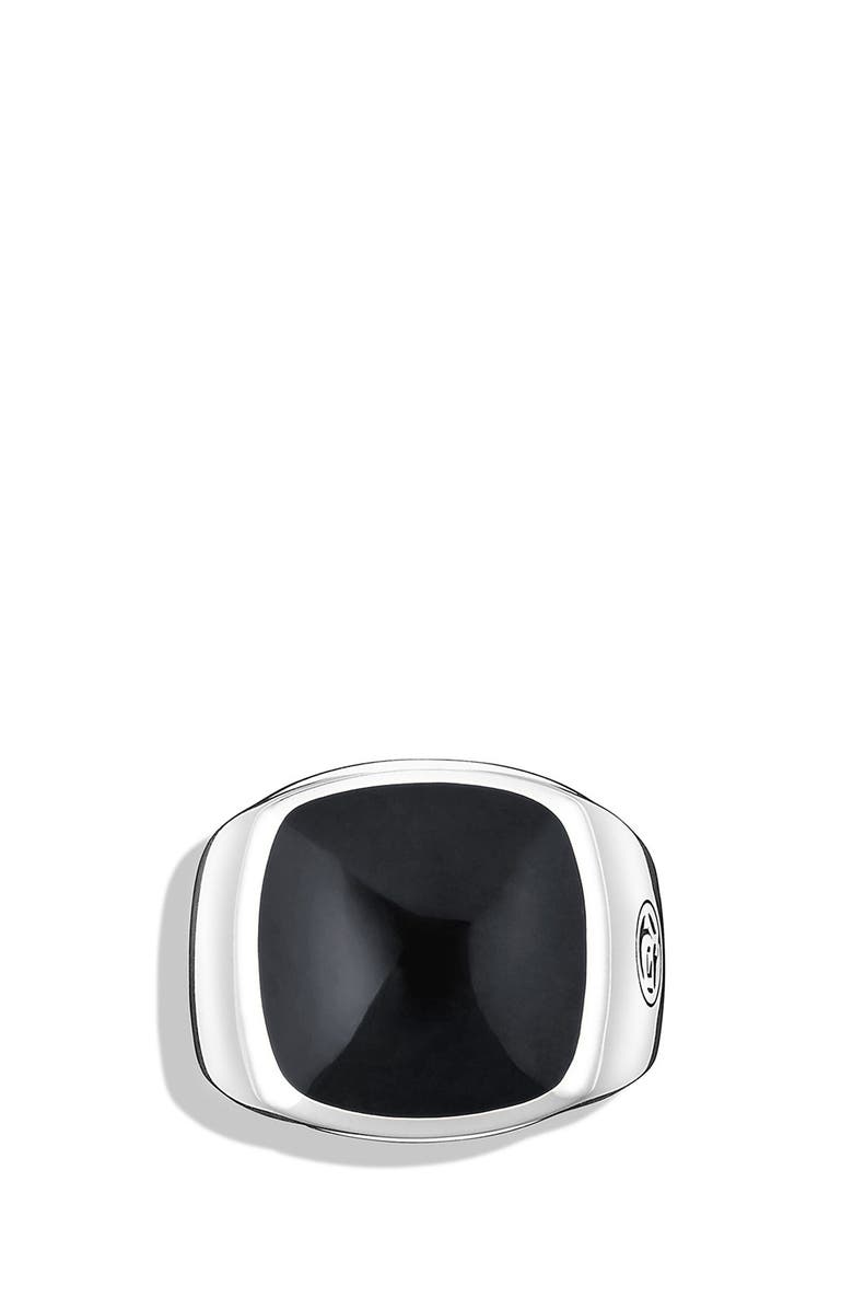 David Yurman 'Chevron' Signet Ring, Alternate, color,