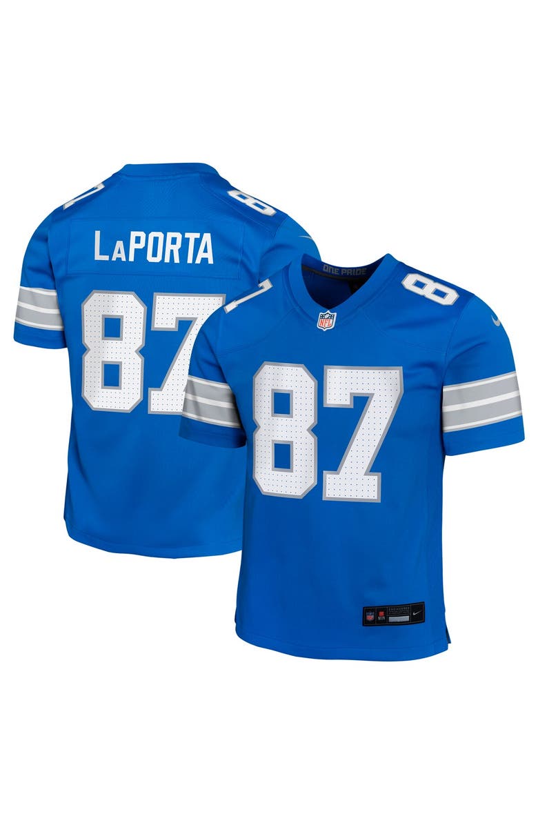 Nike Youth Nike Sam LaPorta Blue Detroit Lions Team Player Game Jersey, Main, color, Blue