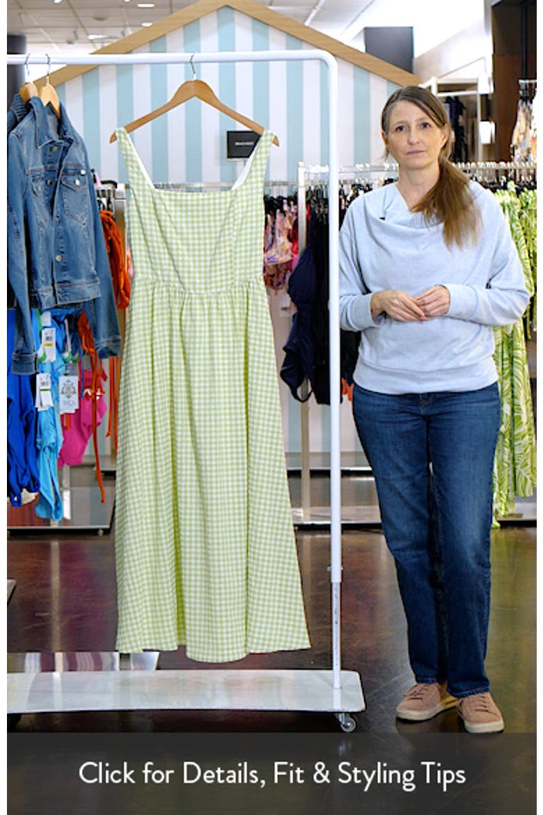 Amberlyn Gingham Sleeveless Maxi Dress video