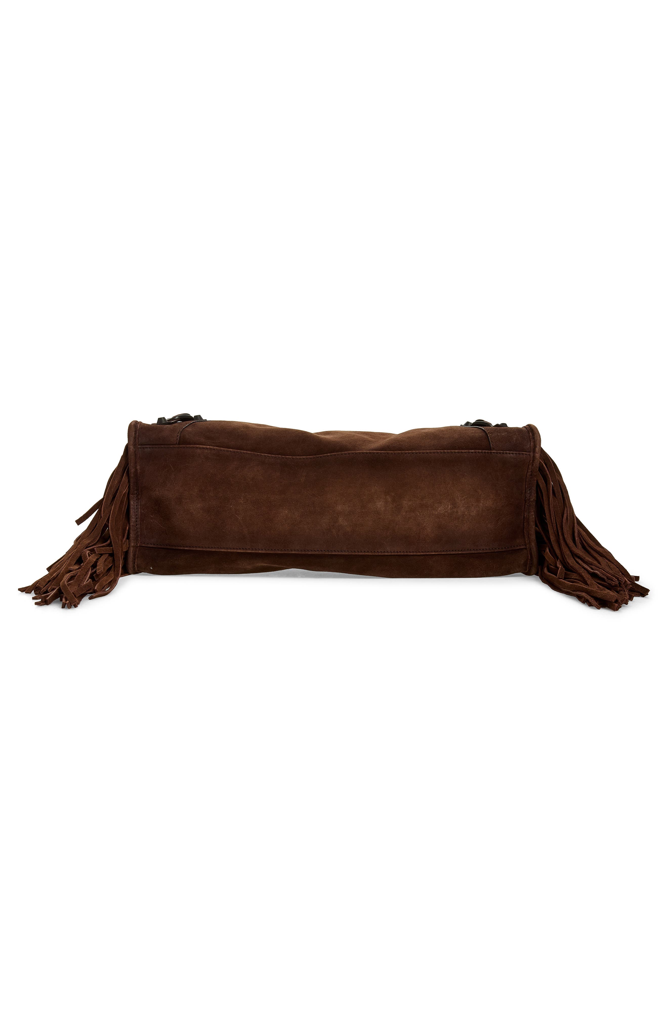 Medium Le City Suede Satchel, Alternate, color, LIGHT ESPRESSO