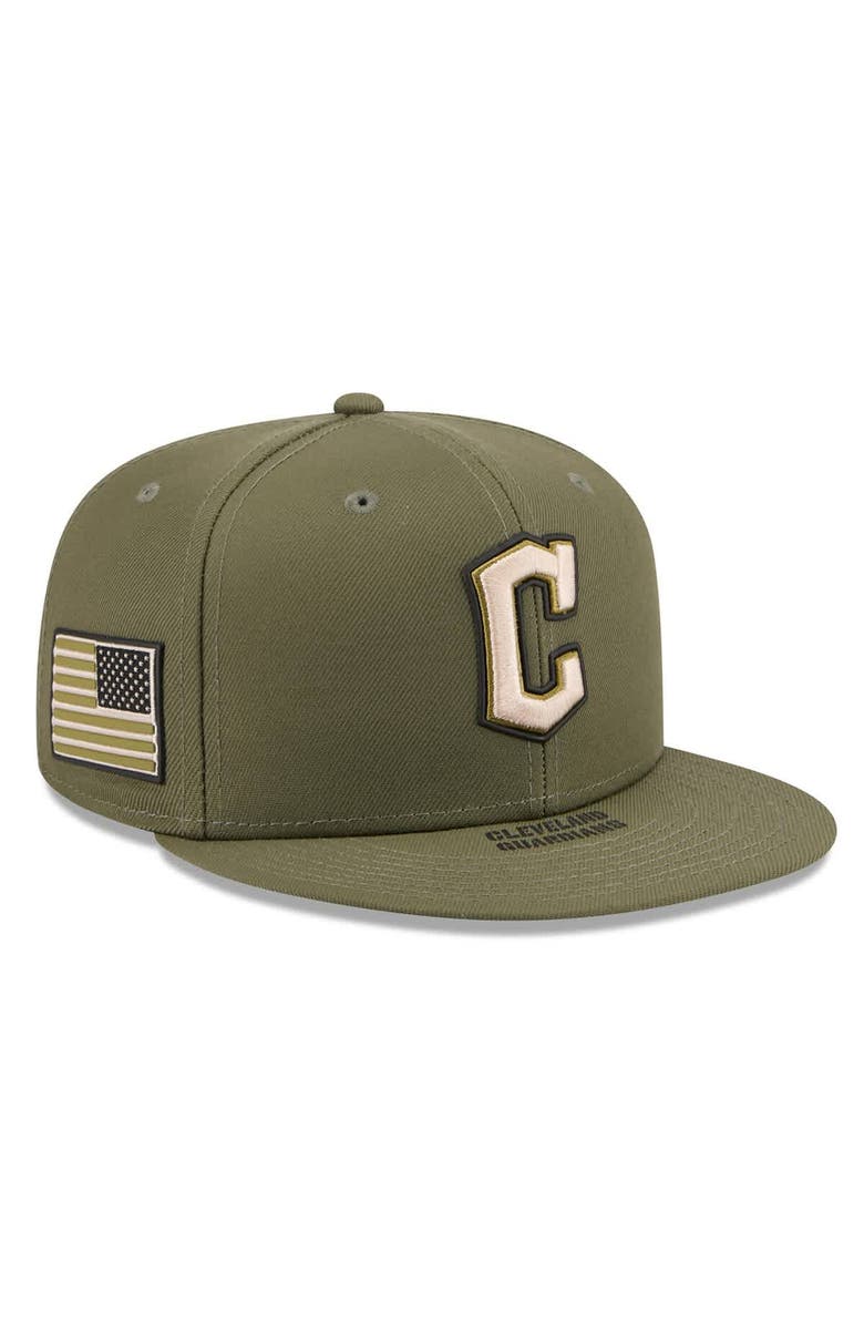 New Era Men's New Era  Olive Cleveland Guardians 2026 Armed Forces Day 59FIFTY Fitted Hat, Main, color, Olive