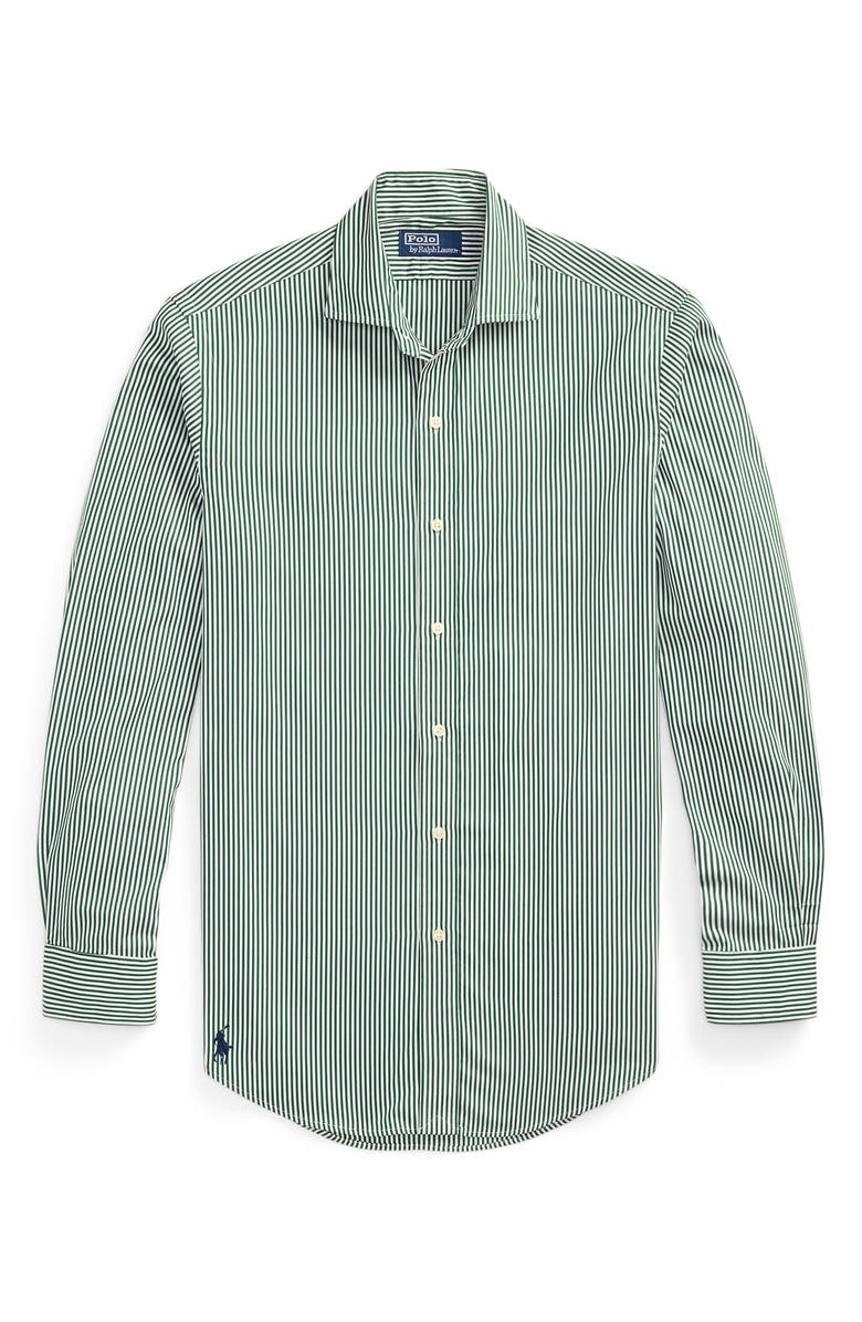 Polo Ralph Lauren Classic Fit Stripe Cotton Poplin Button-Up Shirt, Alternate, color, 5846C New Forest White