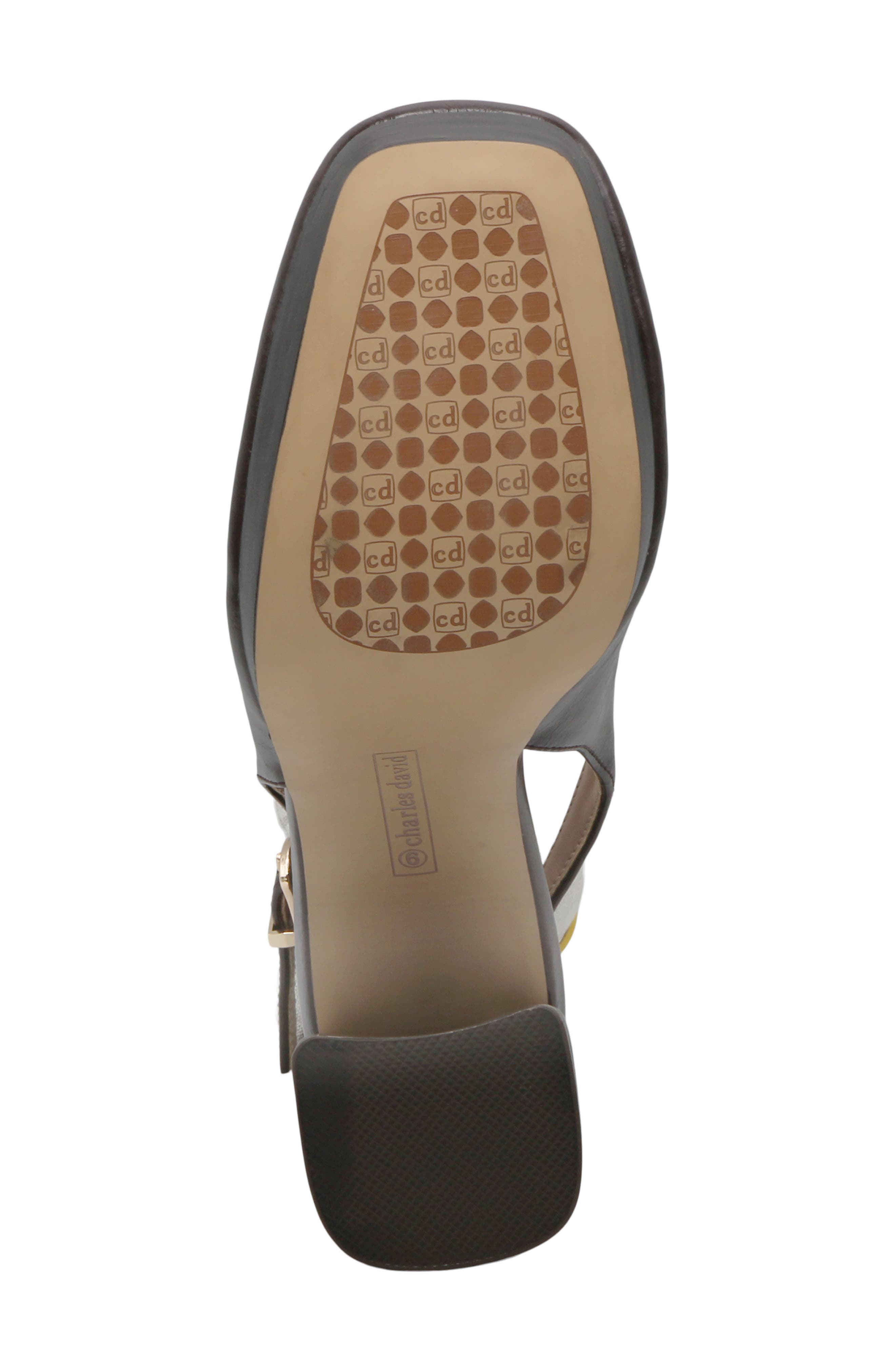 Nicko Faux Leather Slingback Pump, Alternate, color, DK BROWN-SM