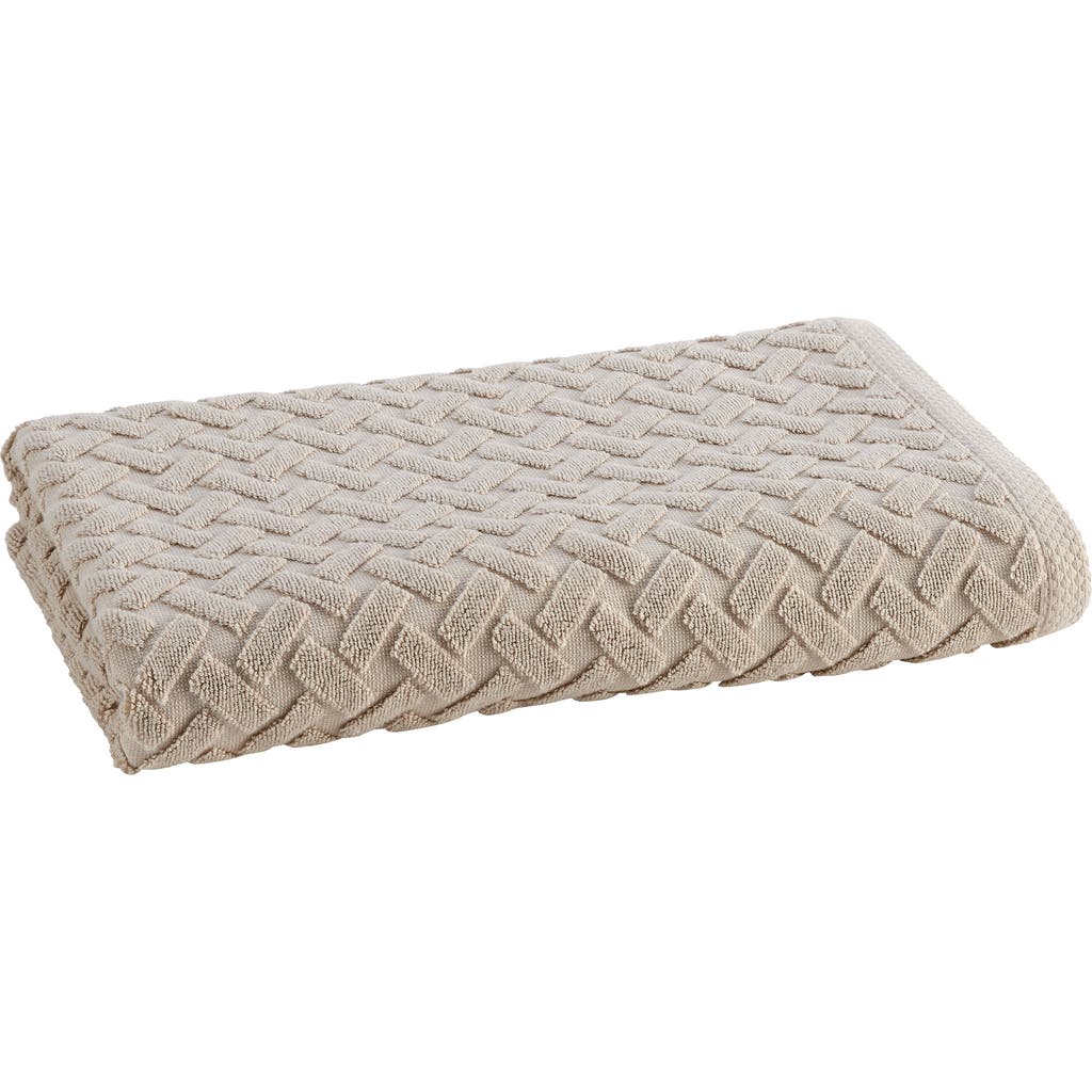 Christy Trellis Textured Cotton Rayon Fibre Blend Soft Bath Towels In Oak
