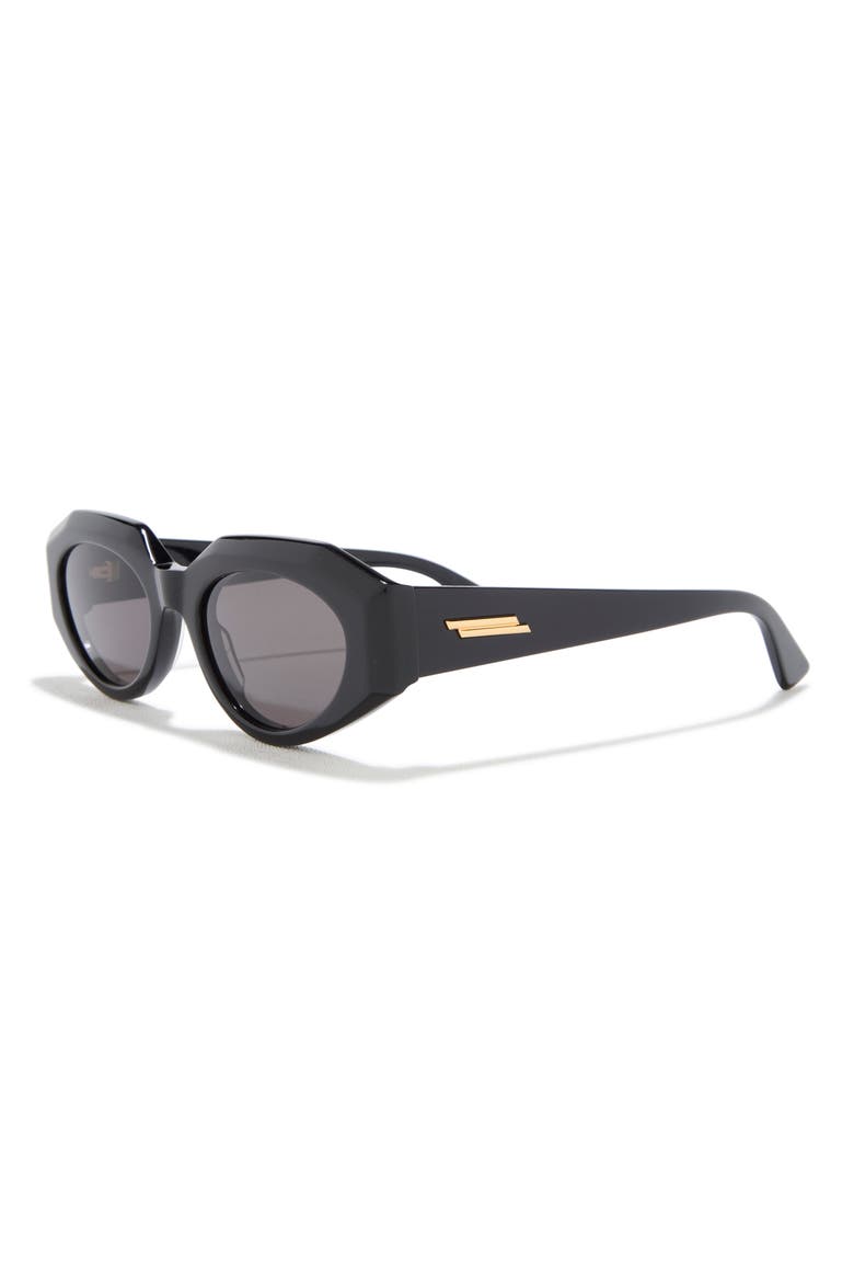 52mm Cat Eye Sunglasses, Alternate, color, BLACK BLACK GREY