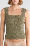 Free People Love Letter Floral Knit Camisole