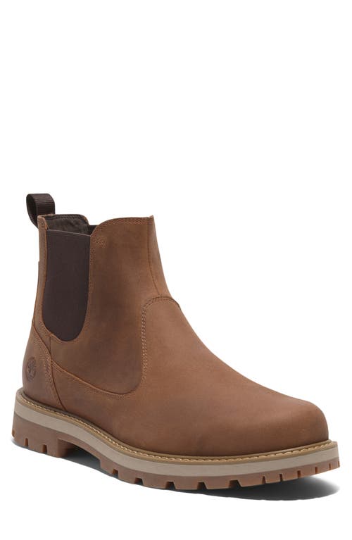 Timberland Britton Road Mid Chelsea Boot In Rust Full Grain