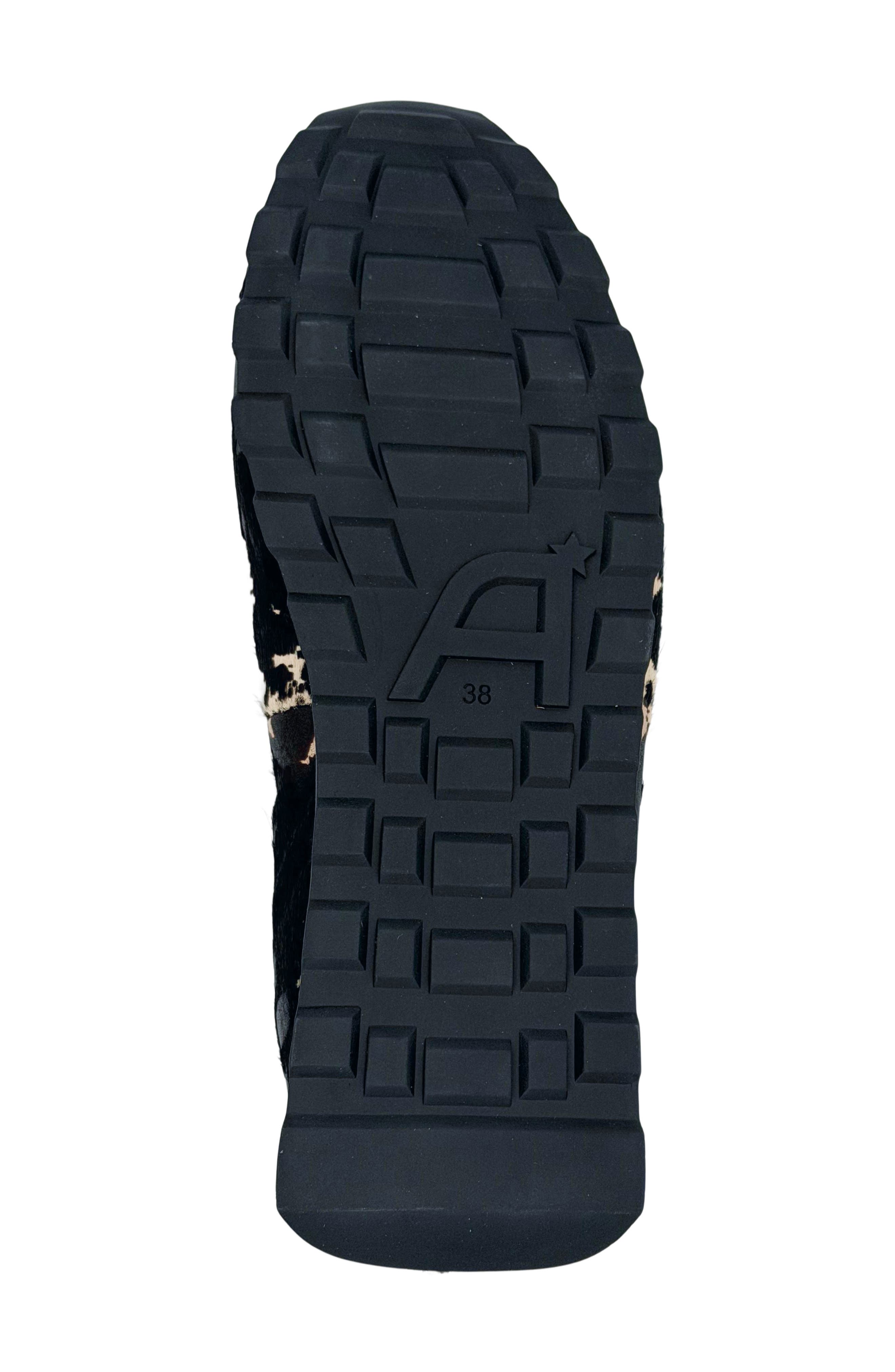 Ash Kore Mary Jane Genuine Calf Hair Flat, Alternate, color, Black Edgy