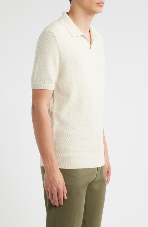 Hugo Boss Boss Isello Tipped Polo Sweater In White