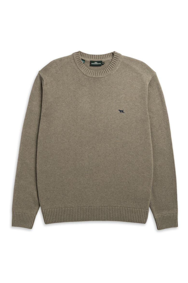 Crewneck Cotton Sweater, Alternate, color, WILLOW