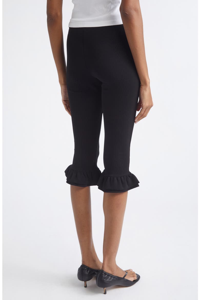 The Playa Ruffle Cuff Capri Pants, Alternate, color, BLACK