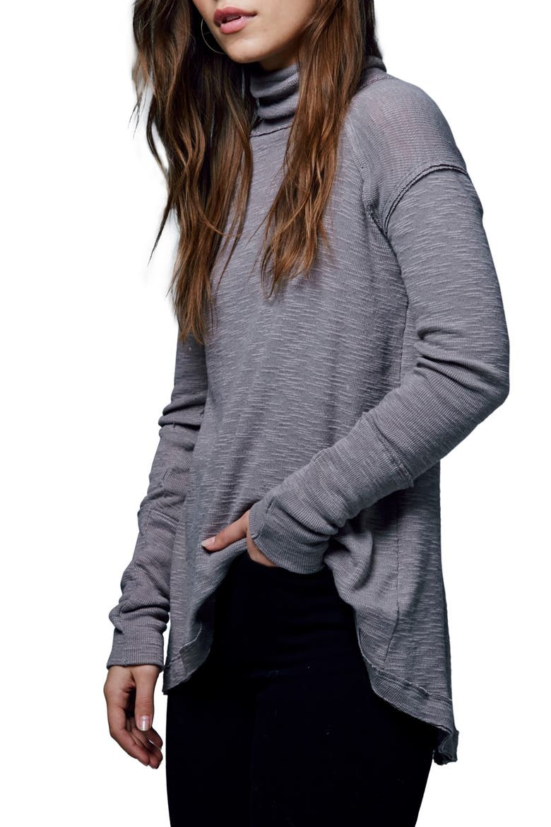 Split Back Turtleneck, Main, color, STONE