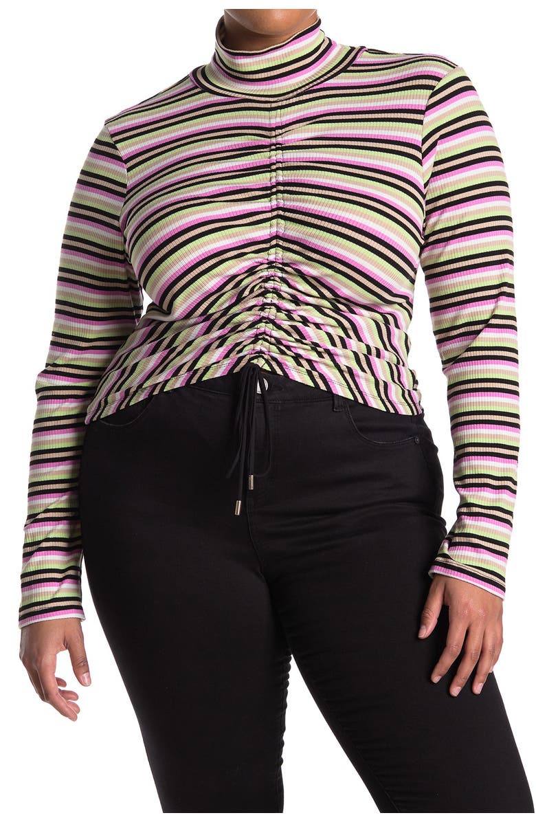 AFRM Mollie Long Sleeve Drawstring Crop Top, Alternate, color,