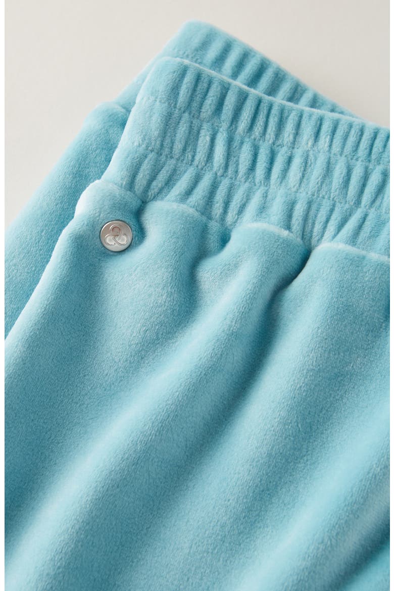 Kids' Cosmos Velour Flare Pants, Alternate, color, TEAL SICILY