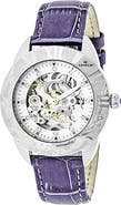 Empress Godiva Automatic MOP Leather-Band Watch