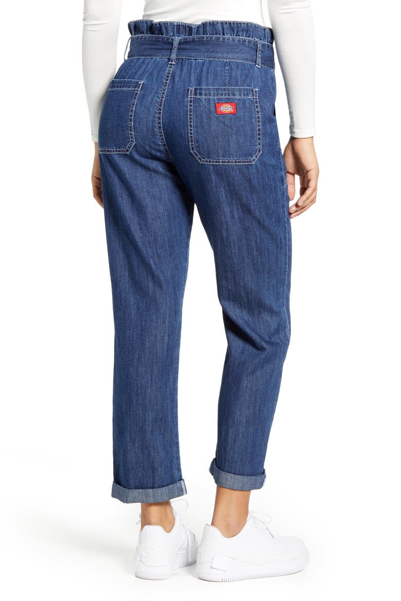 Paperbag Waist Jeans, Alternate, color, MEDIUM ANTIQUE WASH