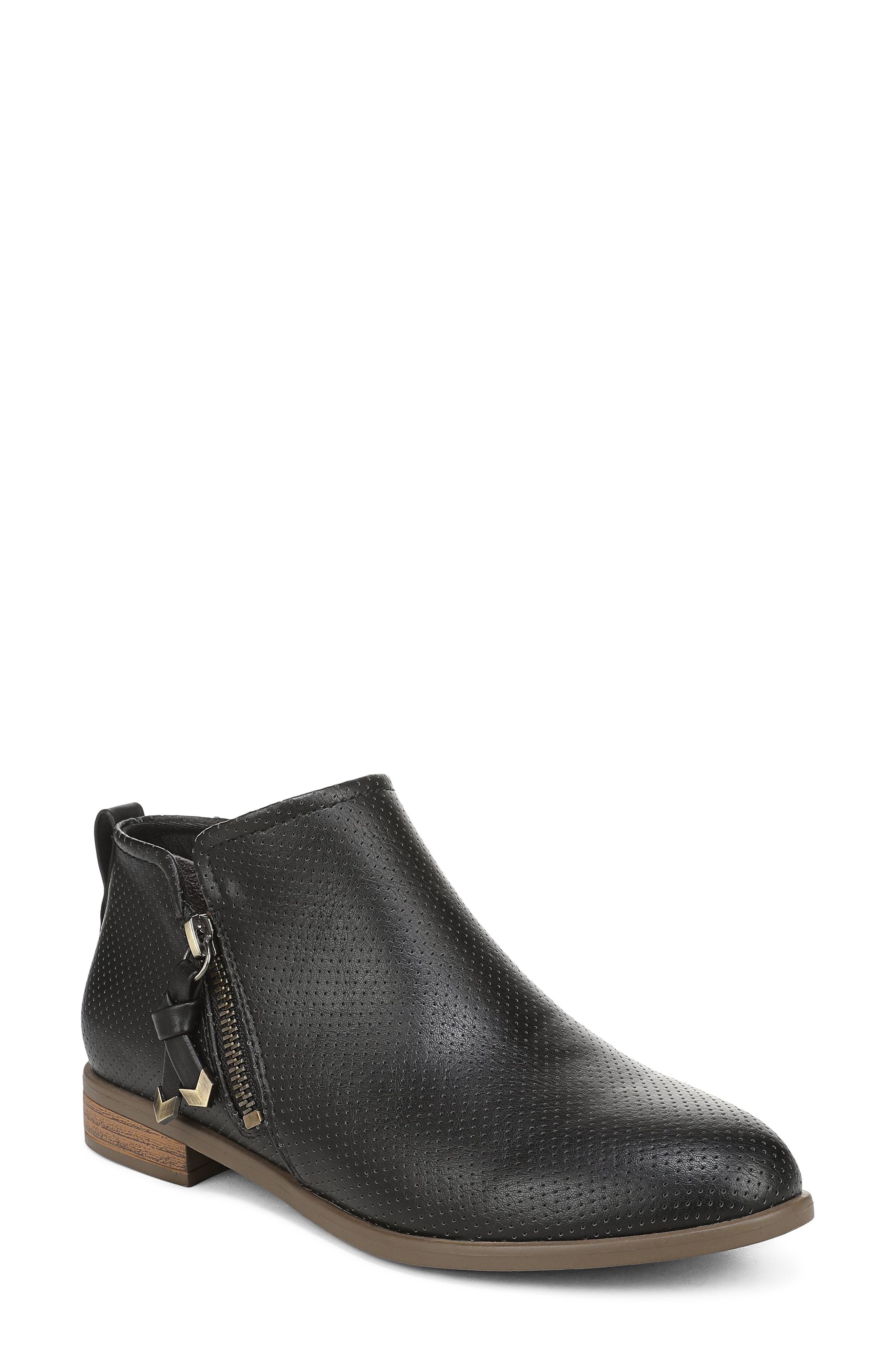 Reverie Faux Leather Bootie, Main, color, BLACK FAUX LEATHER