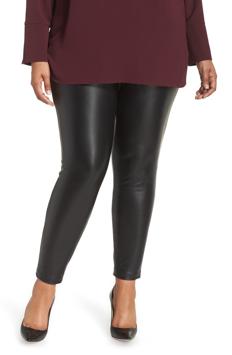Vince Camuto Stretch Faux Leather Skinny Pants, Main, color, 
