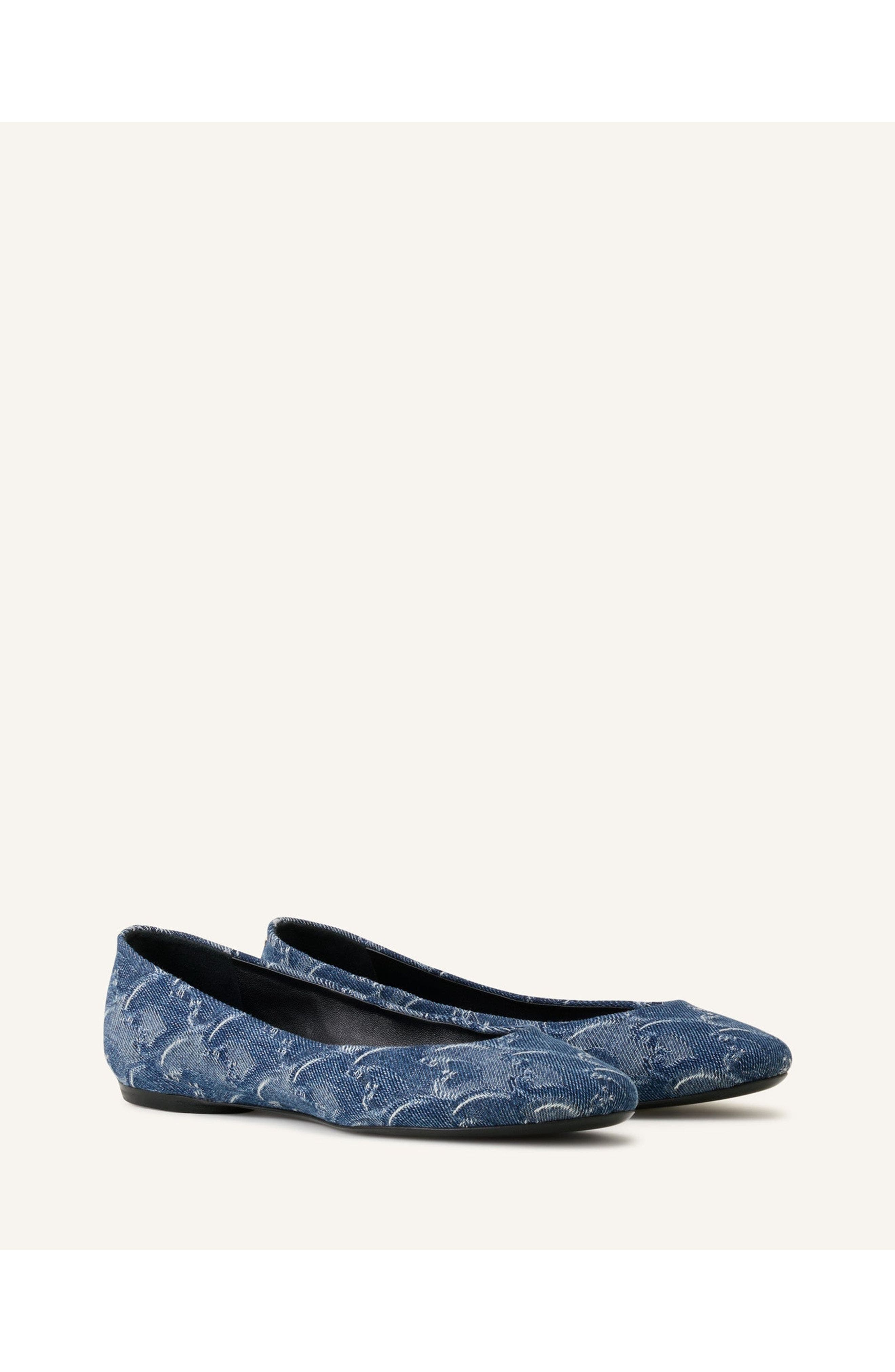 Lanvin Lunar Year Ballerina In Denim, Alternate, color, Blue
