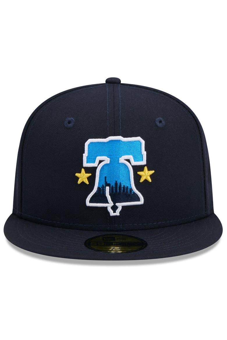 Men's New Era  Navy Philadelphia Phillies 2024 City Connect 59FIFTY Fitted Hat, Alternate, color, Navy