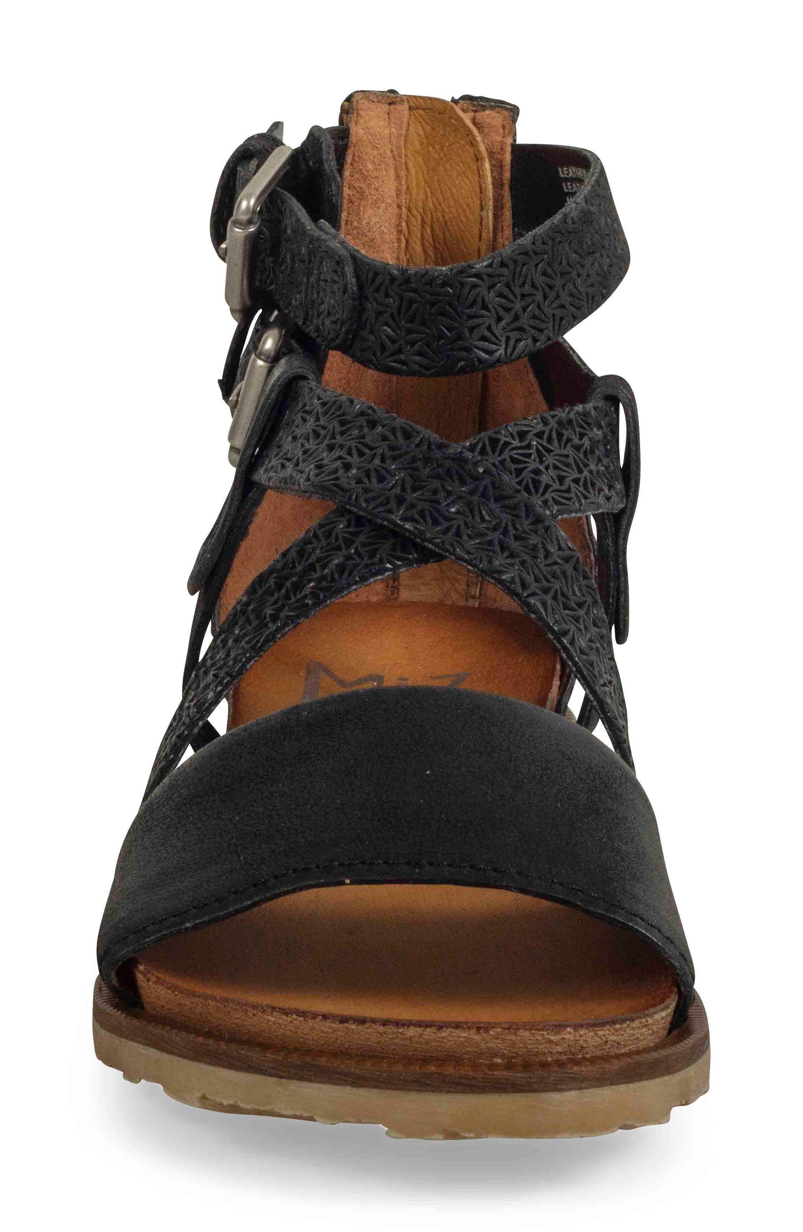 Tucker Sandal, Alternate, color, BLACK LEATHER