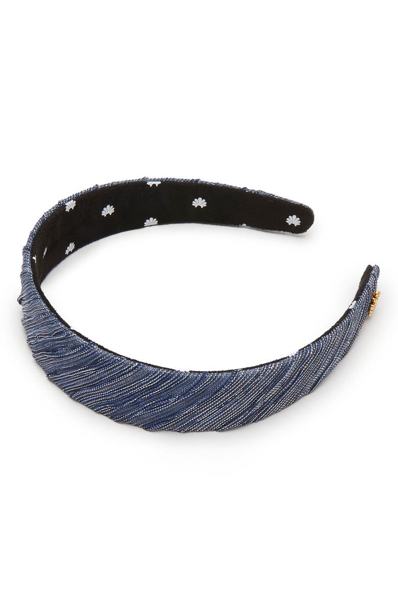 Lele Sadoughi Bessette Galaxy Headband, Main, color, Imperial Blue