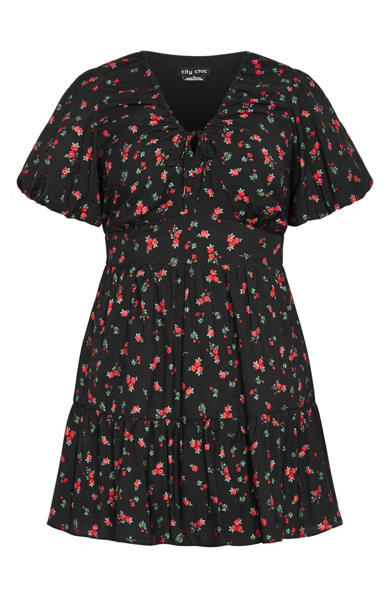City Chic Daphne Floral Dress, Alternate, color, Ditsy Daydream