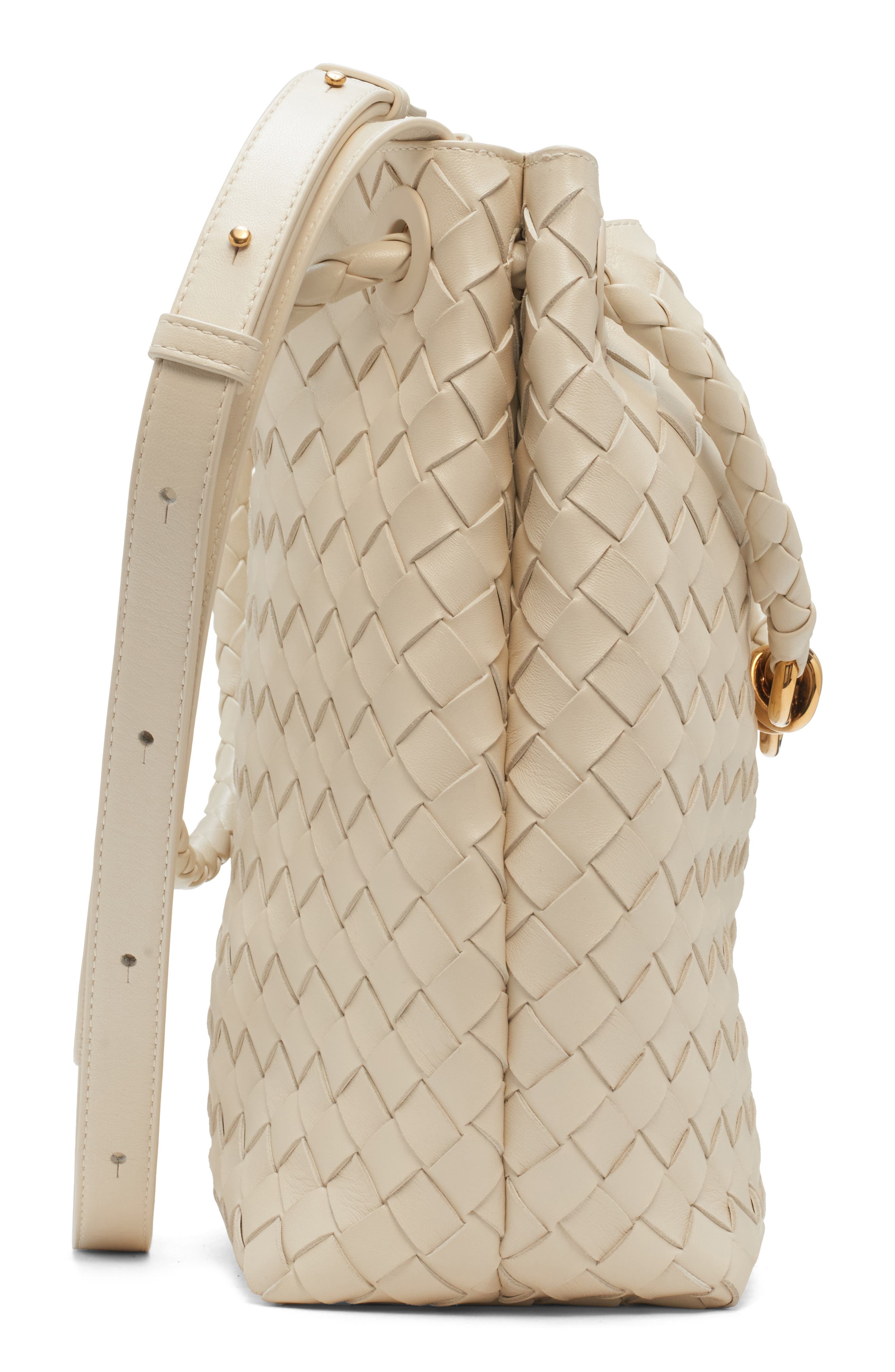 Bottega Veneta Small Andiamo Intrecciato Leather Bucket Bag, Alternate, color, Sea Salt-M B-Sea Sa