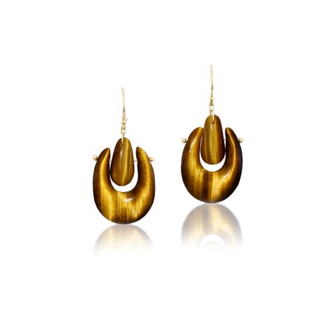 Small Tiger's Eye O'Keefe Drop Earrings