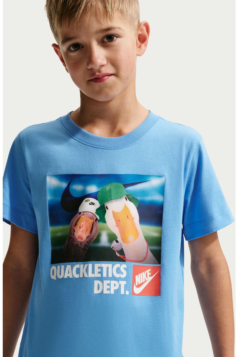 Kids' Quackletics Cotton Graphic T-Shirt, Alternate, color, UNIVERSITY BLUE