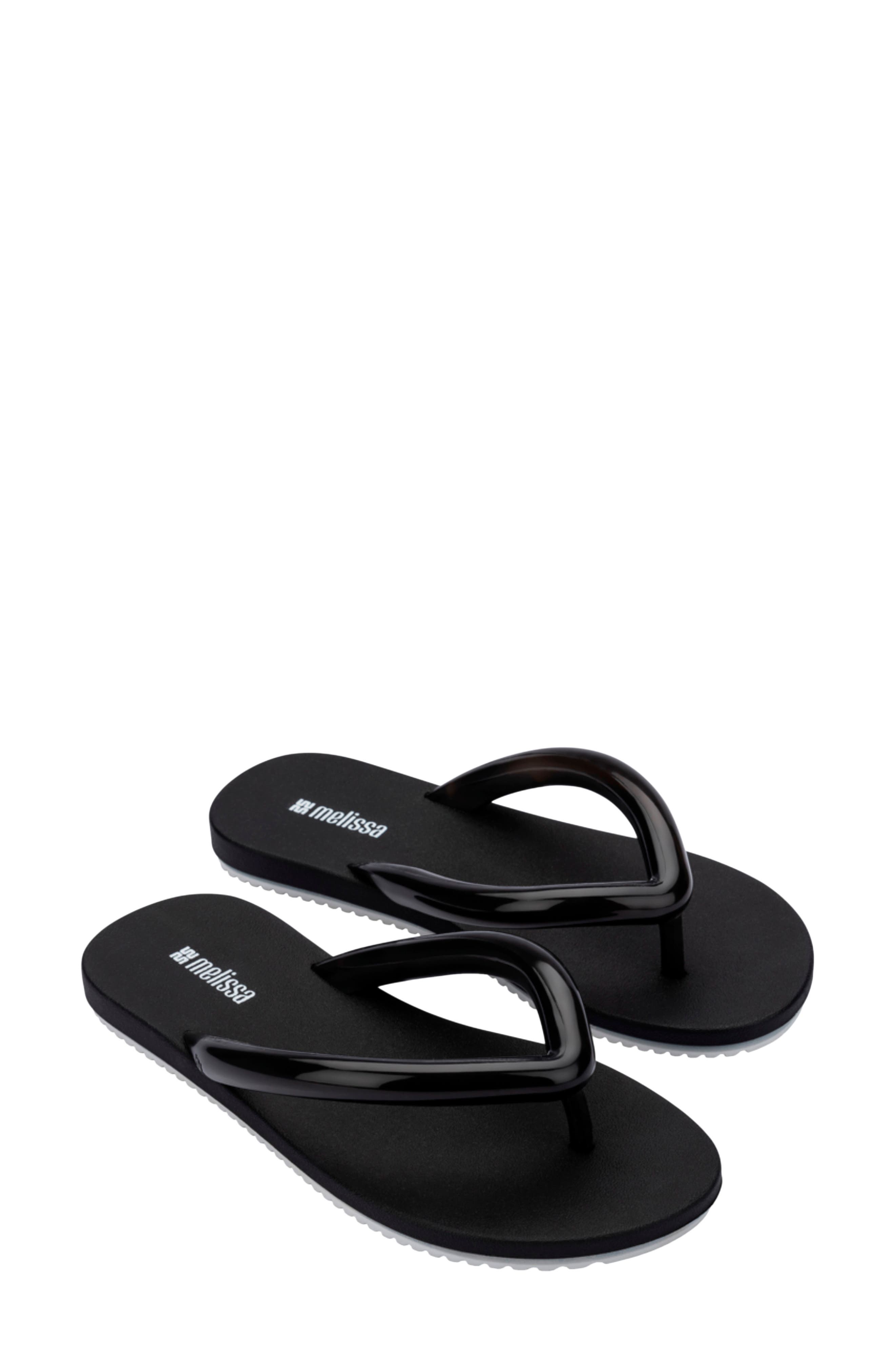 Melissa Airflow Flip Flop, Main, color, Black/White