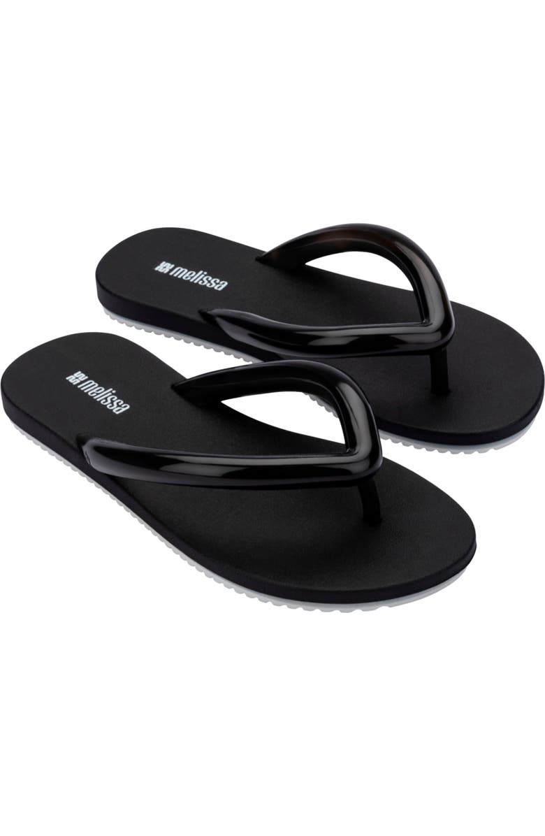Melissa Airflow Flip Flop, Main, color, Black/White