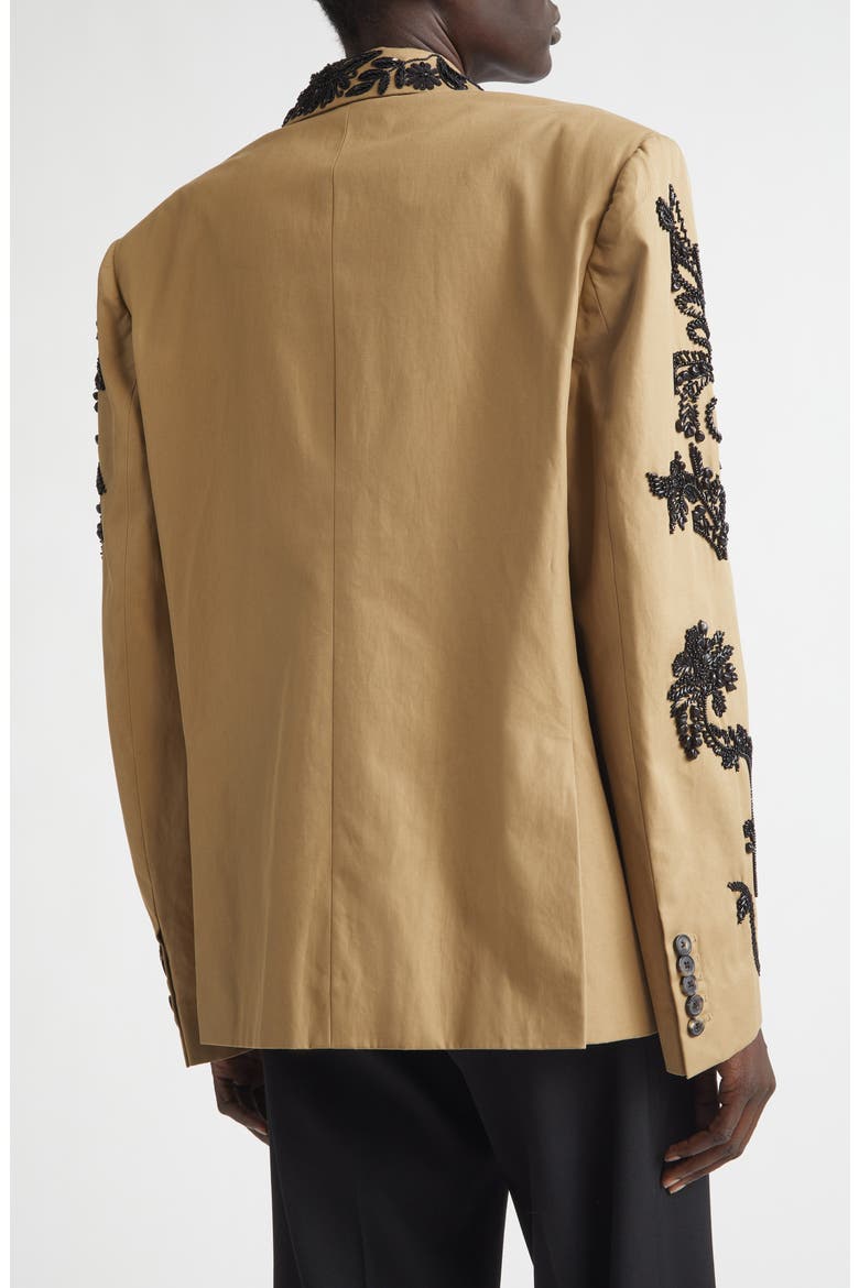 Oversize Embroidered Blazer, Alternate, color, CAMEL