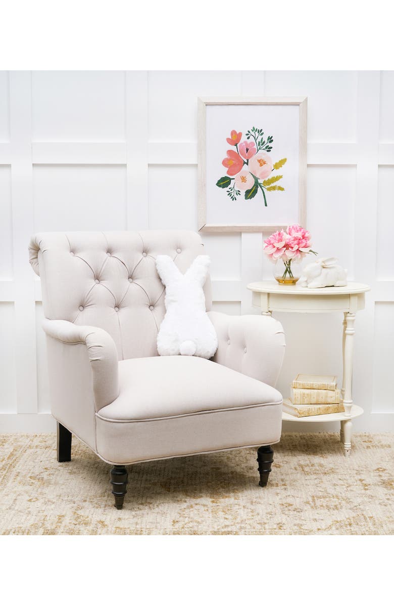 C&F Home White Easter Bunny Rabbit Cotton Tail Mini Accent Pillow 10" x 18", Alternate, color, White