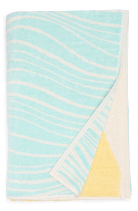 Sunrise Stripe Cotton Terry Cloth Beach Towel