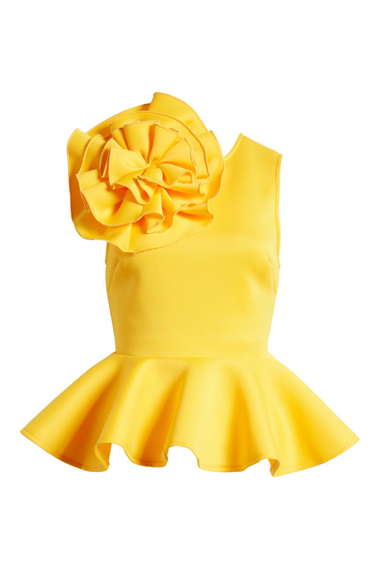 Coco Sleeveless Peplum Top, Alternate, color, YELLOW