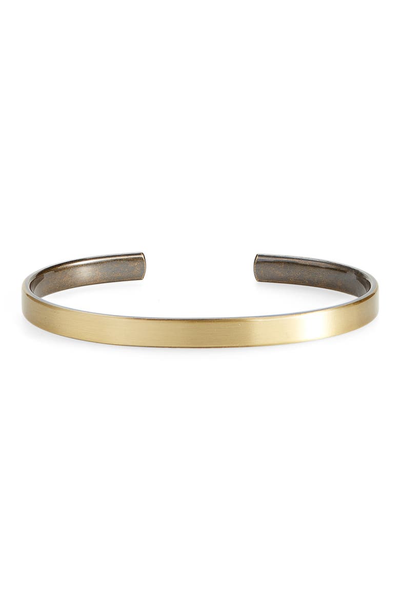 Caputo and Co. Brass Cuff, Main, color, BRUSHED GOLD