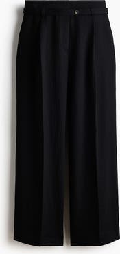 H&M Wide-leg Pants With Belt