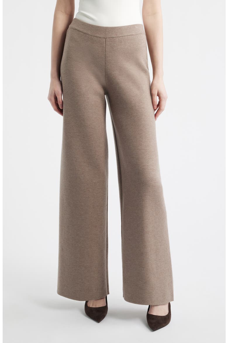 Avery Wide Leg Pull-On Pants, Main, color, TAUPE
