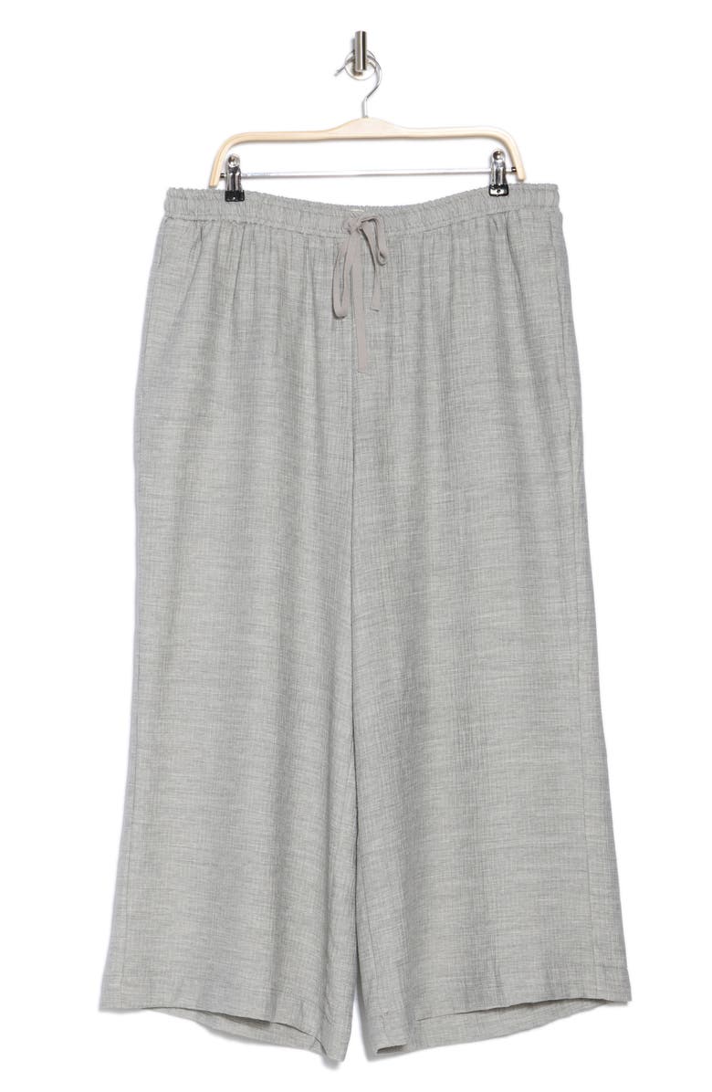 MAX STUDIO Double Weave Cropped Pants, Alternate, color, Light Heather Gray