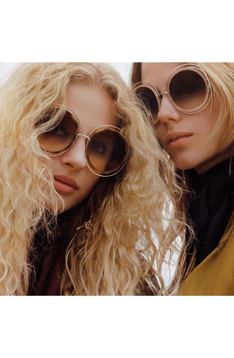 Chloé 'Carlina' 58mm Round Sunglasses, Alternate, color, 