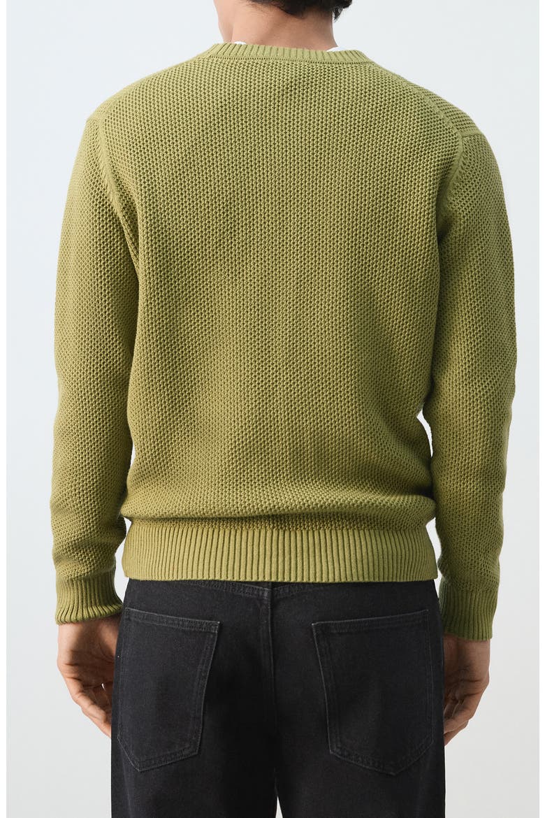 Crewneck Cotton Blend Sweater, Alternate, color, GREEN APPLE