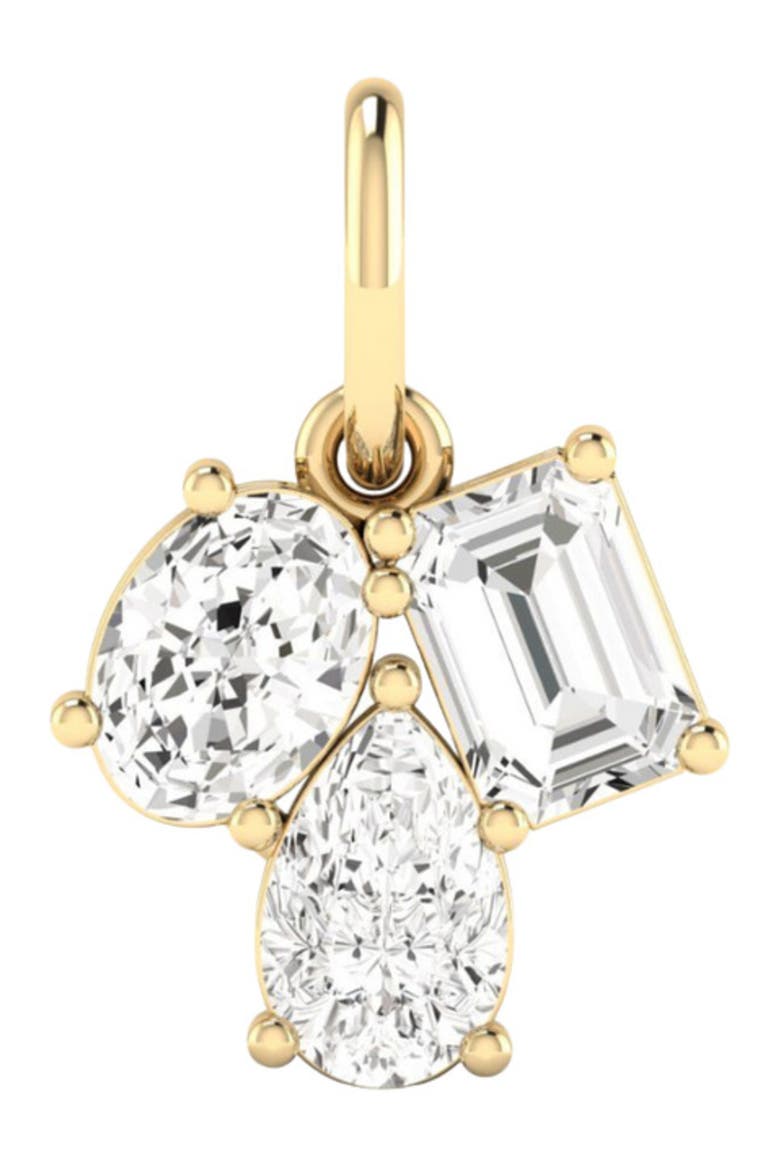 Multi-Shape Cluster Lab Diamond Charm in 14K, Main, color, Yellow Gold