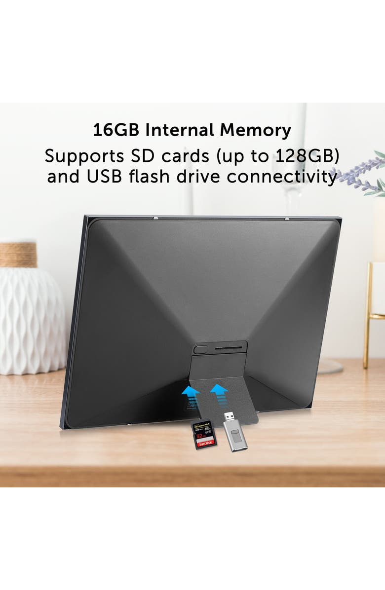 Eco4Life 10.1" WiFi Digital Photo Frame, Alternate, color, Titanium Black