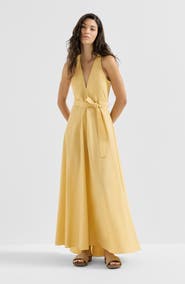 Brunello Cucinelli Techno cotton poplin belted dress