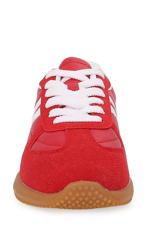 Berness Curve Stripe Sneaker In Red