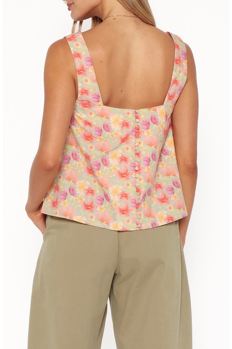 Talyn Button Back Top, Alternate, color, SAGE WILDFLOWER