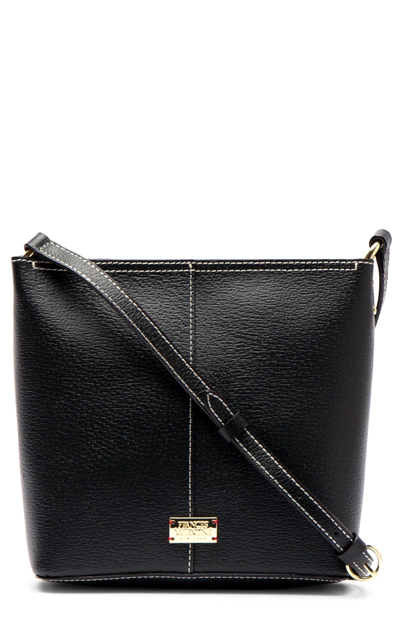 Frances Valentine Small Fin Leather Crossbody Bag, Main, color, 