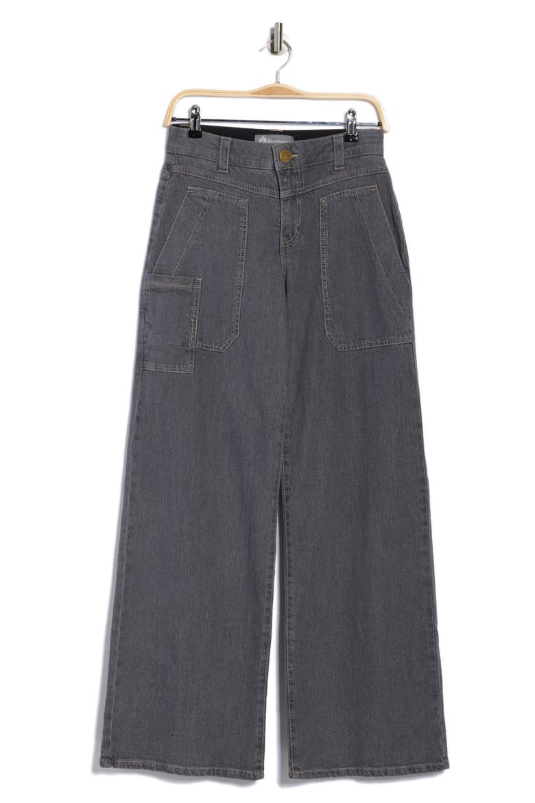 High Waist Wide Leg Carpenter Jeans, Alternate, color, GREY